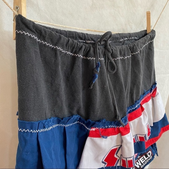 Summit Racing Vintage Handmade Tiered Employee Shirt Ruffled Skirt One Of A Kind - Picture 2 of 8